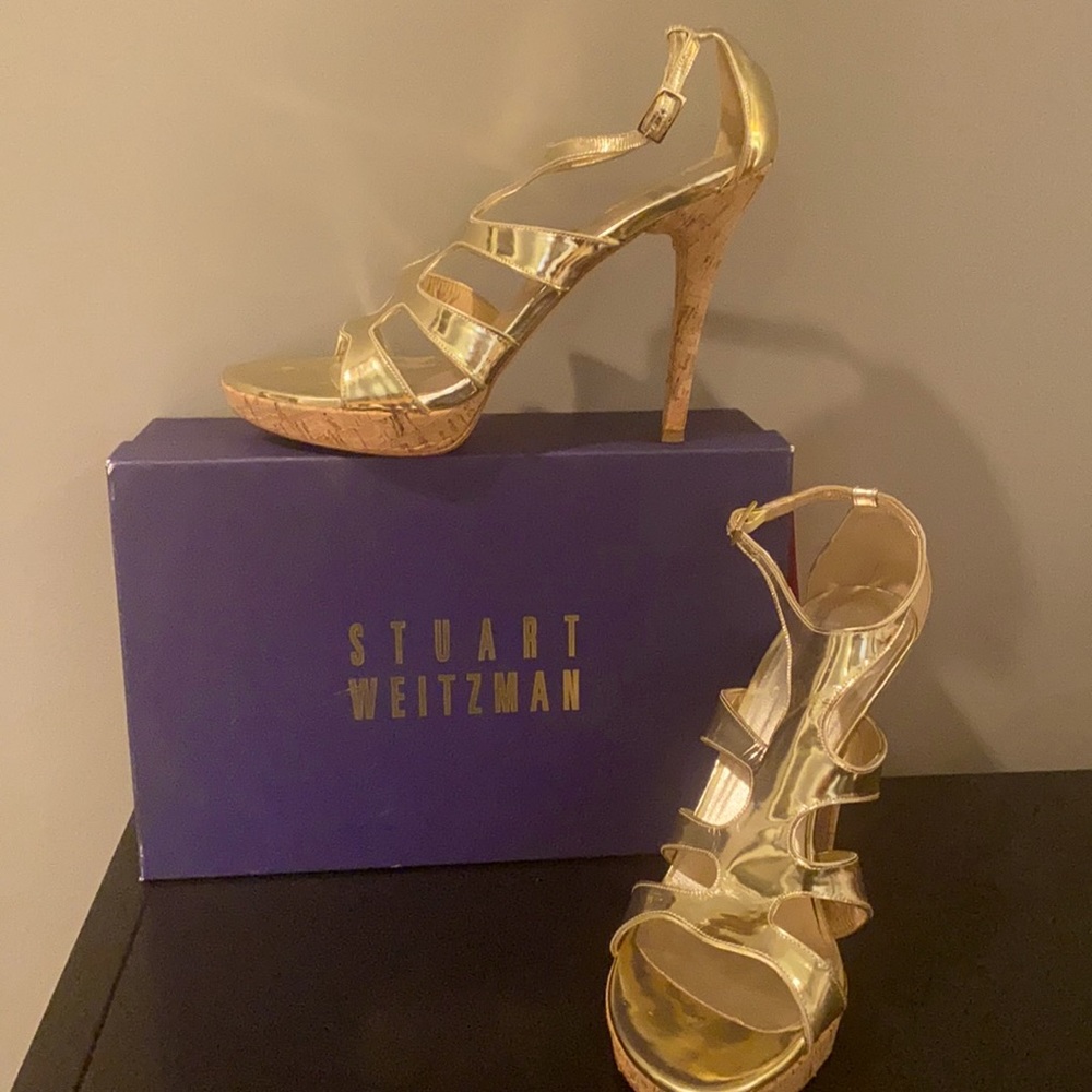 Stuart Weitzman Platzoom Caged Sandals 10 1/2 N